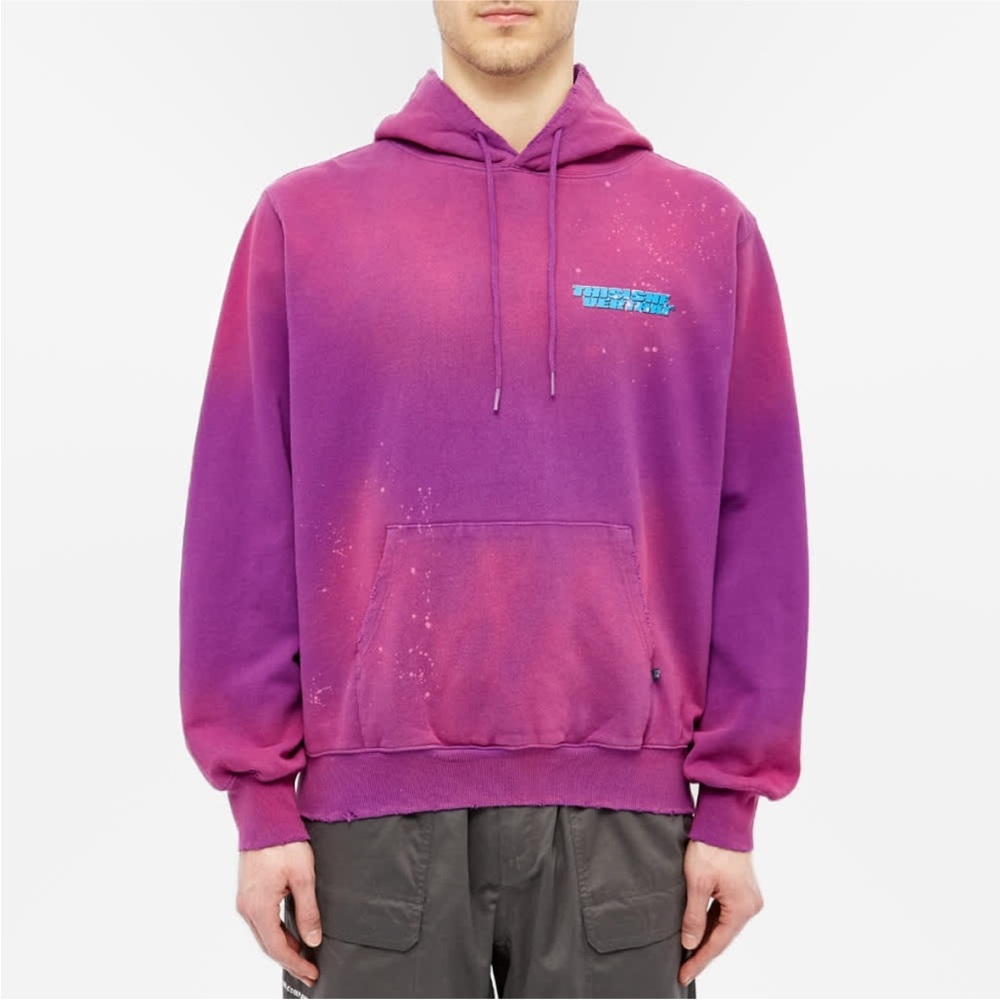 thisisneverthat "damaged logo" popover hoodie